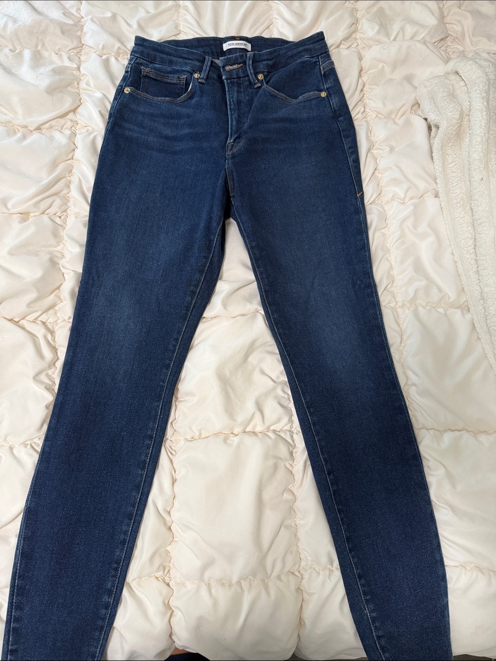 Good American Deep Indigo Skinny Jeans